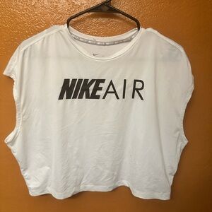 Nike Air Women's Black and White Crop Top